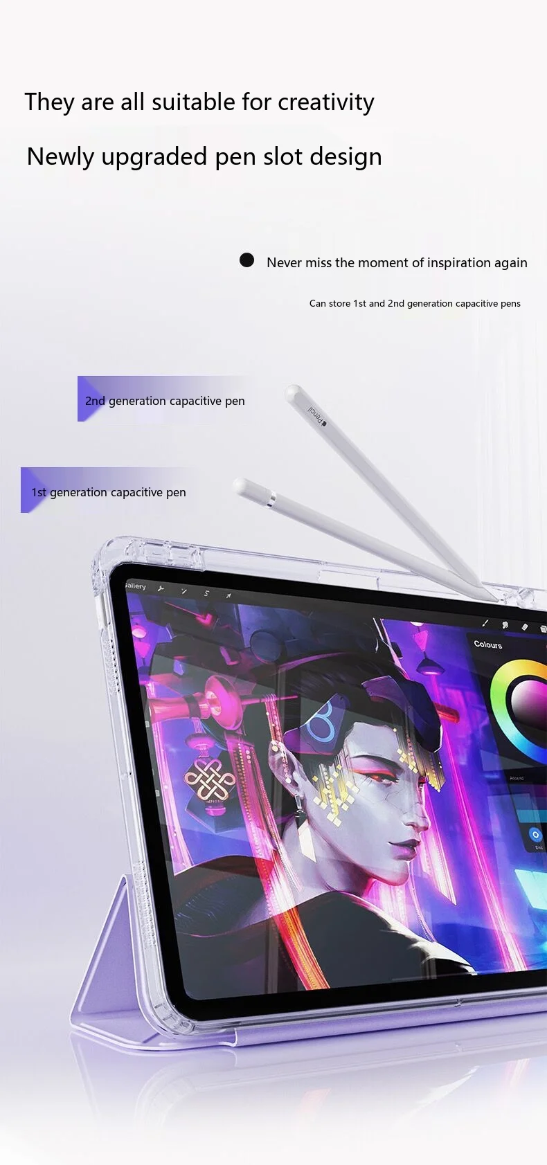 Für iPad 12 11 10,9 10,2 9,7 Zoll Acryl 3+Y Magnetische Bildschirmsperre Stoßfeste Schlaf-Wach-Hülle – Detail 11