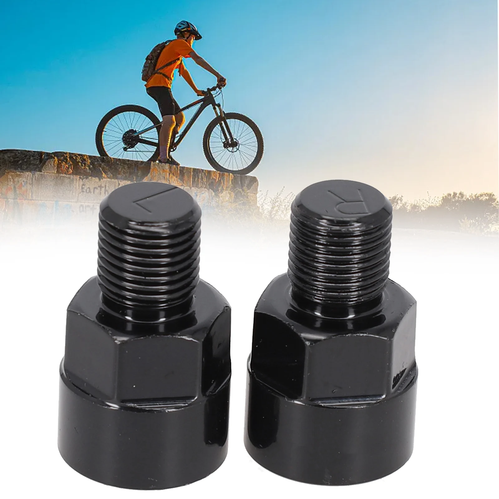 Bike Pedal Adapter Fits 9/16 Inch Pedals & 1 / 2 Inch Cranks Convert  Parts Cycling Bicycle Parts Accessories