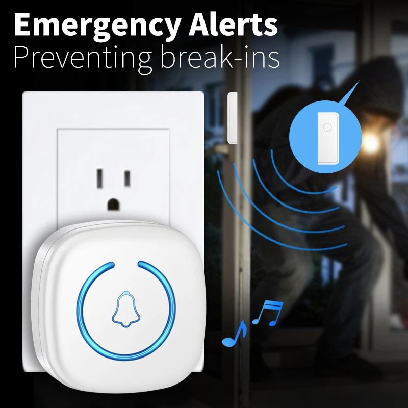 Split type Door And Window Sensor 60 Songs Wireless Door Magnet Sensor Home Protection Security Anti-Theft Alarm Volume Reminder