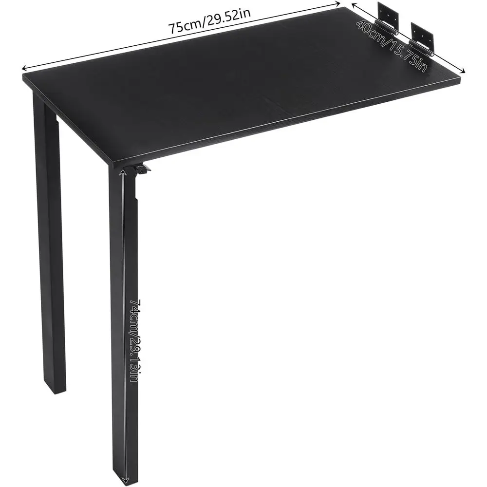 Wall Mounted olding Table with Legs, 29.52 X 15.75 X 29.13inch old down Desk or Small Spaces, Multi-unctional loating Table or K
