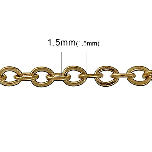 1/2/3/5 Meter 304 Stainless Steel Link Cable Chain Finding Oval Cross Chain for DIY Necklace Bracelet Jewelry Accessories Chain