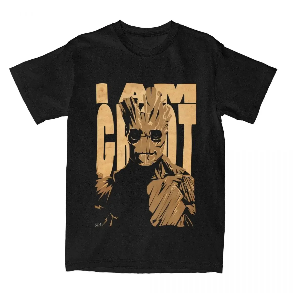 

for Men Cotton Tee Shirt Short Sleeve T Shirt Plus Size Tops Groot Duvar Kagidi I Am Groot T-Shirts