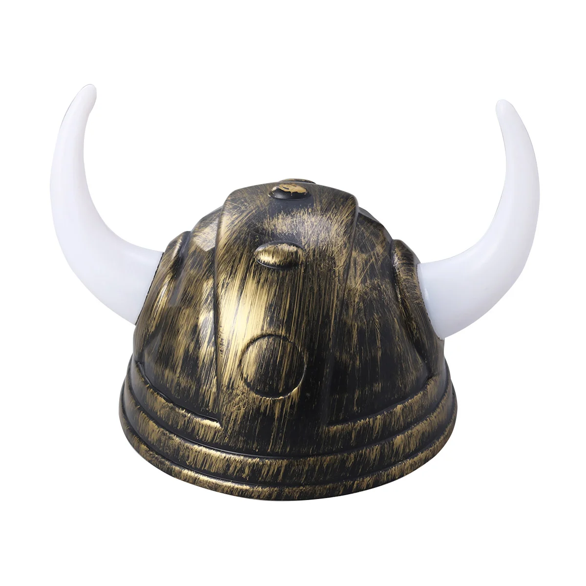 Buffalo Ox Horns Hat Viking Hat Halloween Decoration Props Party Accessory Kids Toys Plaything for Cosplay Costume Party (Golden