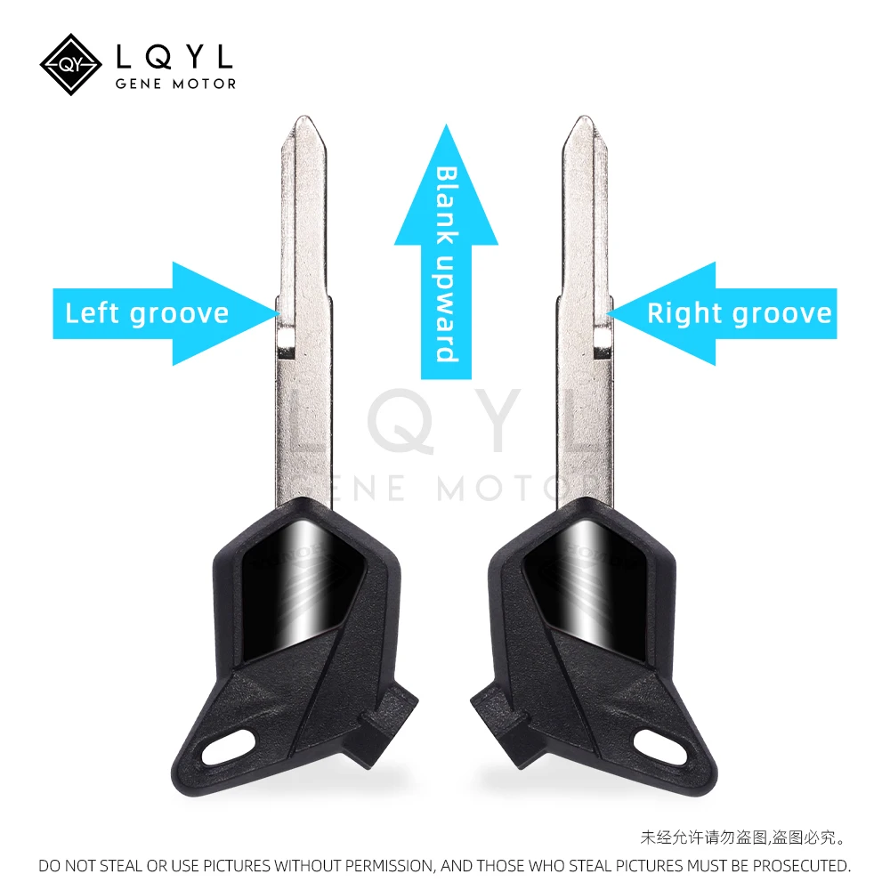 LQYL Blank Key Motorcycle Replace Uncut Keys For HONDA Scooter Magnet Anti-theft lock PCX 125 SCR100 WH110 150 LEAD125 AirBlade