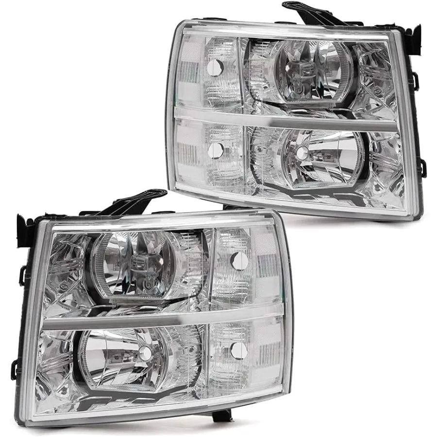 

Фара в сборе, совместимая с Chevy Silverado 1500 и 20072013, 2500HD 3500HD, комплект ламп для бампера автомобиля, замена