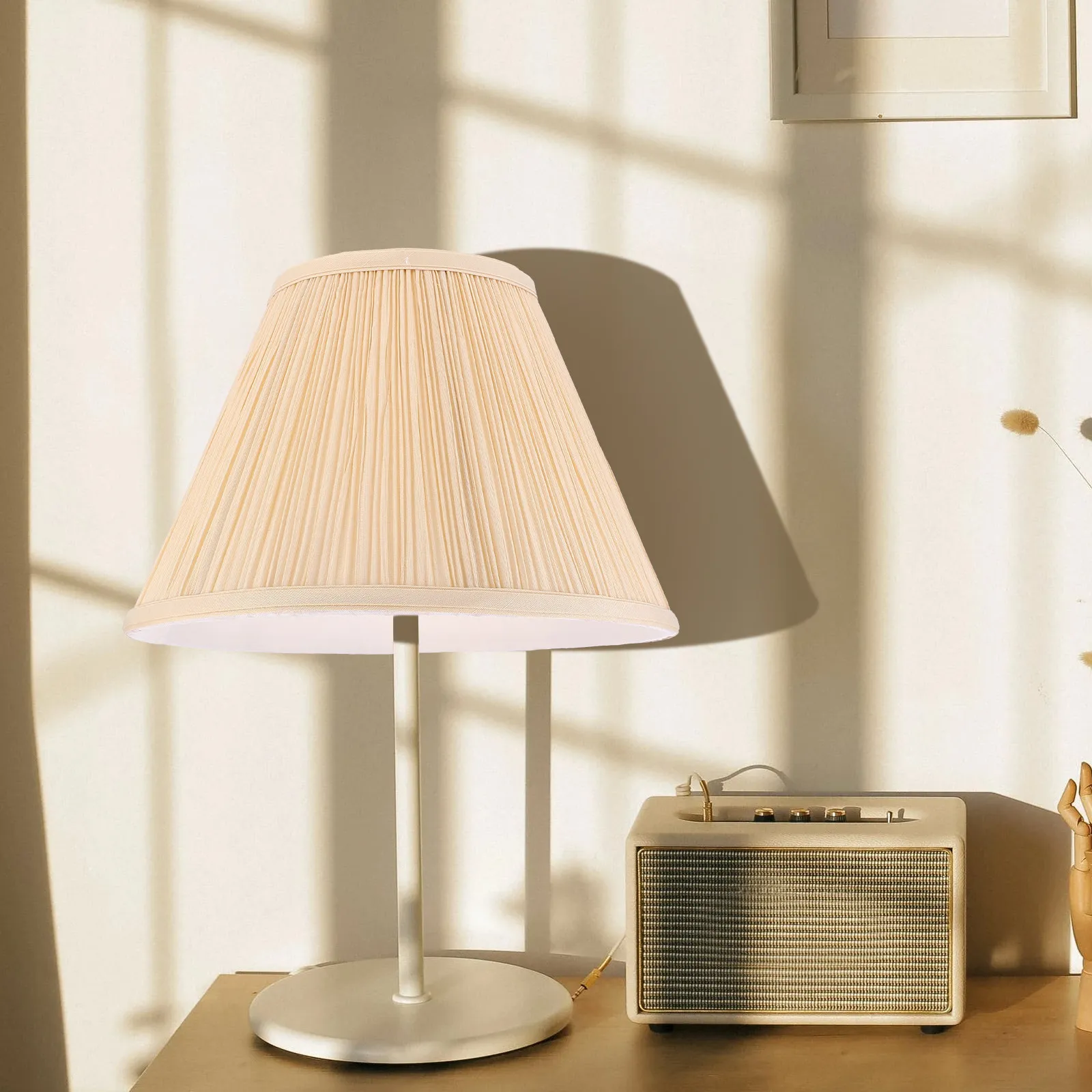 

Pleated Cloth Lamp Shade for Ceiling Wall Floor Lamps Decorative Light Diffuser Warm Romantic Atmosphere Bedroom Living Room