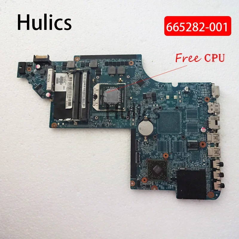 Hulics Used 665282-001 Laptop Motherboard For HP Pavilion DV6 DV6-6000 SOCKET FS1 DDR3 Main Board Free CPU