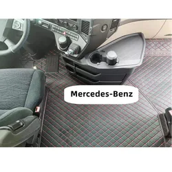 Floor Mats for Mercedes-Benz Actros Special Full Surround 3D Foot Pad Cab Interior Leather Double Deck Decoration Supplies