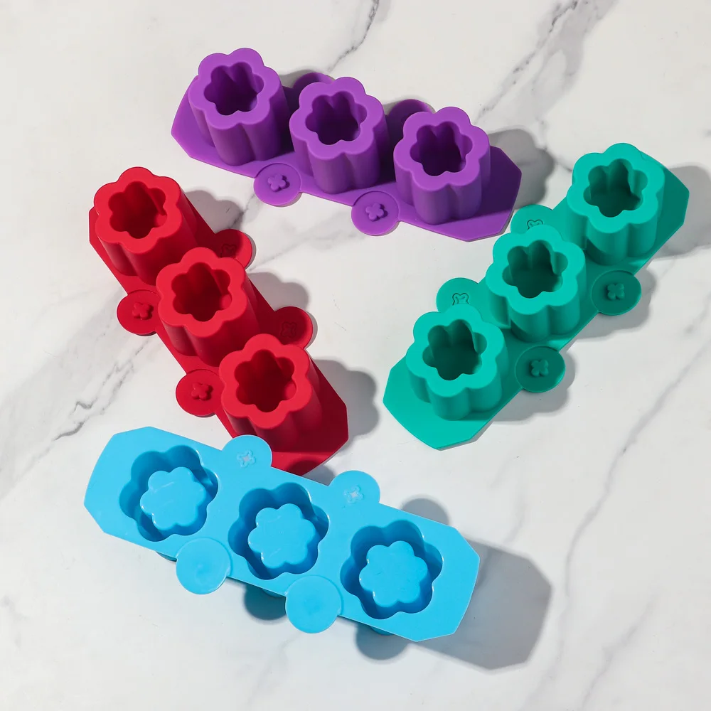 

3 Holes Flower Succulent Flowerpot Silicone Mold DIY Concrete Cement Clay Casting Mould Plaster Storage Box Planting Tools