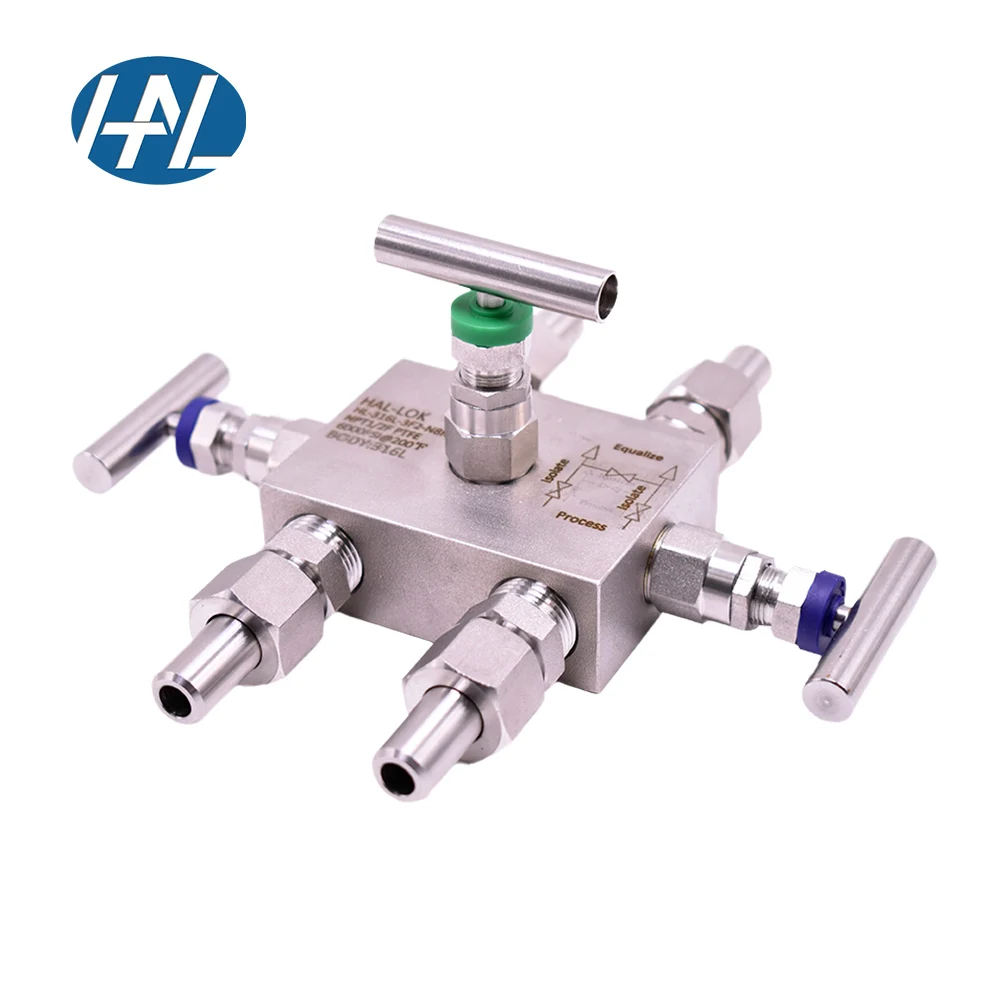 

Direct Mounting Manual High Pressure T-type Instrument Manifold with Needle Valve 2/3/5 Manifold Valves for Gas Media
