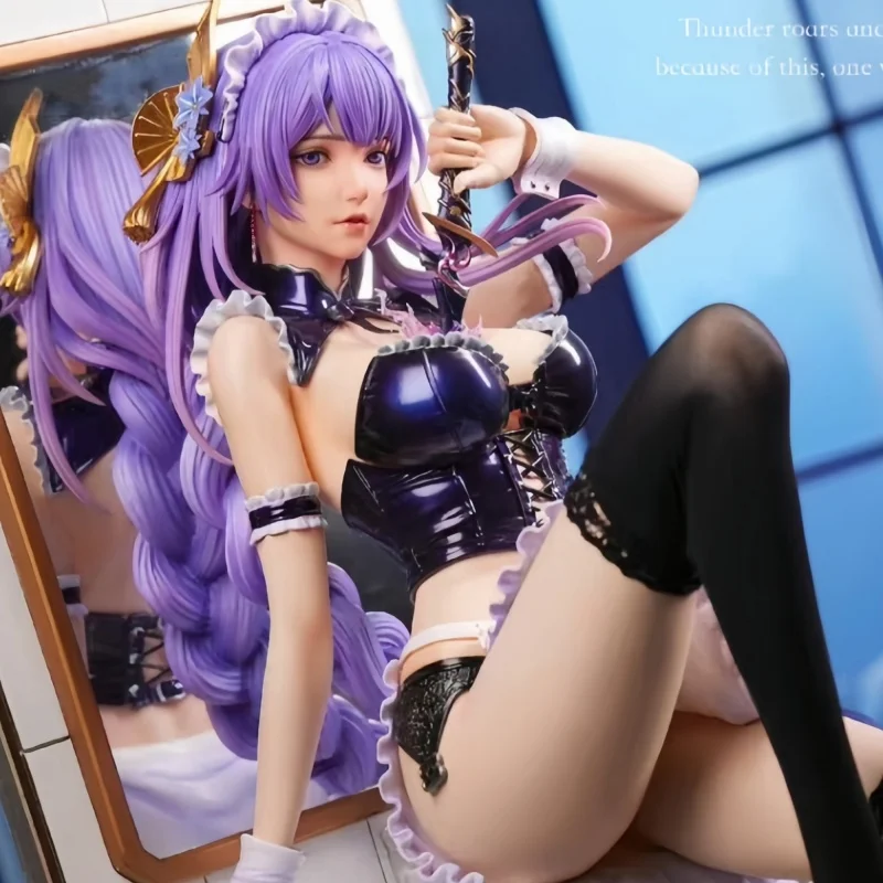 Genshin Impact Raiden Shogun 액션 피규어 - Raiden Ei Collectible Figurine Beelzebul 동상 모델 인형 홈 장식 크리스마스 선물