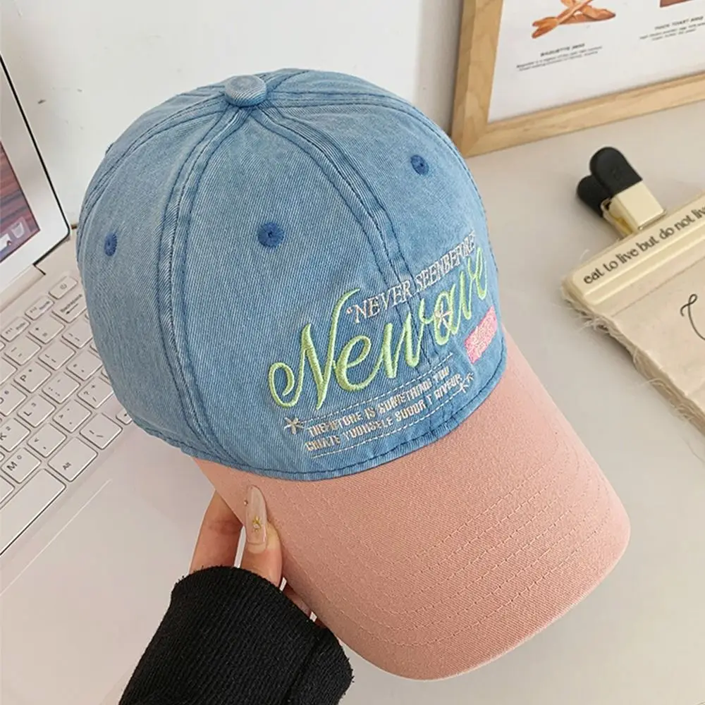 عارضة الكورية إلكتروني قبعة بيسبول التطريز Y2k بلغت ذروتها قبعة الدنيم قناع Snapback قبعة في الهواء الطلق