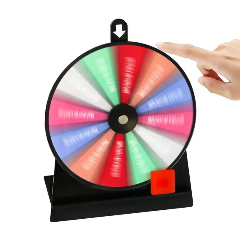 Prijzenrad Antislip Wiel Van Fortune Game Spinner Met Standaard Uitwisbaar Acryl Board Roulettewiel 12Slots Tafelblad Prijzenwiel