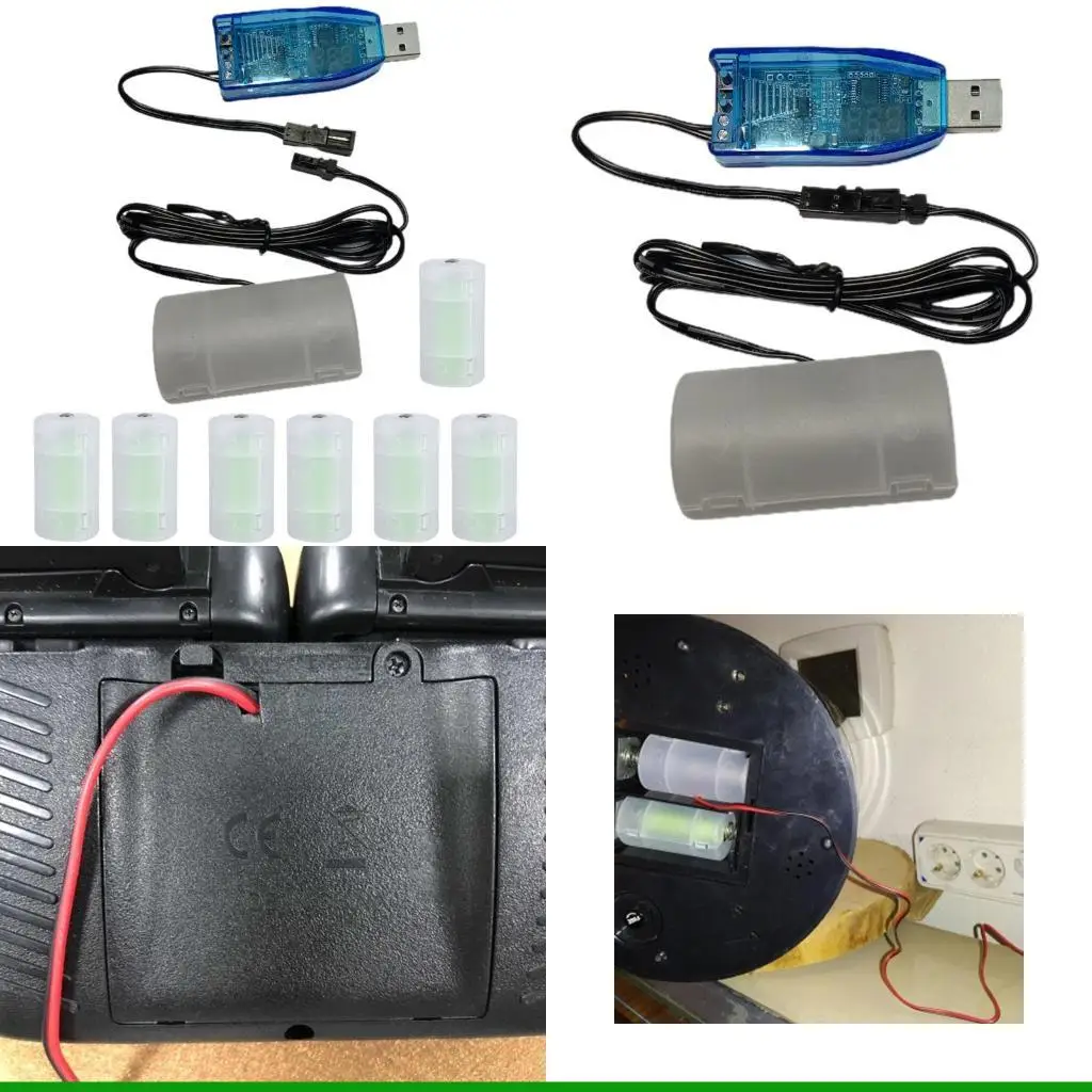 U55C D كابل إمداد طاقة البطارية الدمية مع الفولتميتر يستبدل بطاريات 1-8 قطعة