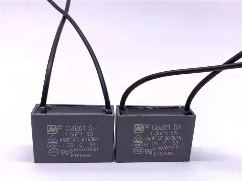 1PCS CBB61 fan starting capacitor 1.2/1.5/1.8/2/2.2/2.5/3/20UF ceiling fan range hood 450V