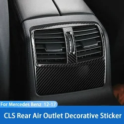 Rear Air Condition Outlet Vent Frame Cover Carbon Texture Trim Interior Car Accessories For Mercedes Benz CLS260 CLS 300 320 350