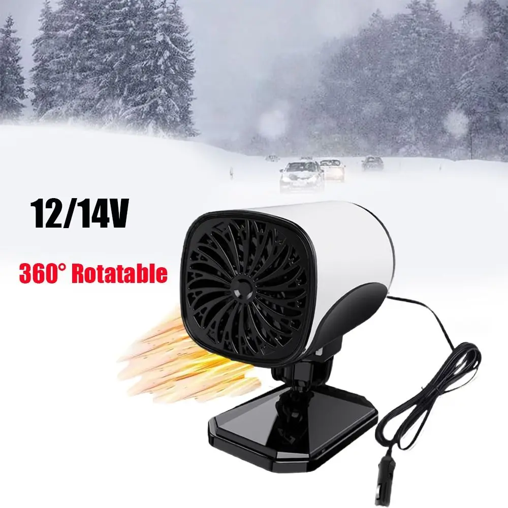 

Auto Heater Car Auto Heater Fan 360° Windshield Defogger 2 in 1 Car Heater 12/24V Plug Cooling Heating Cooling Heating Fan