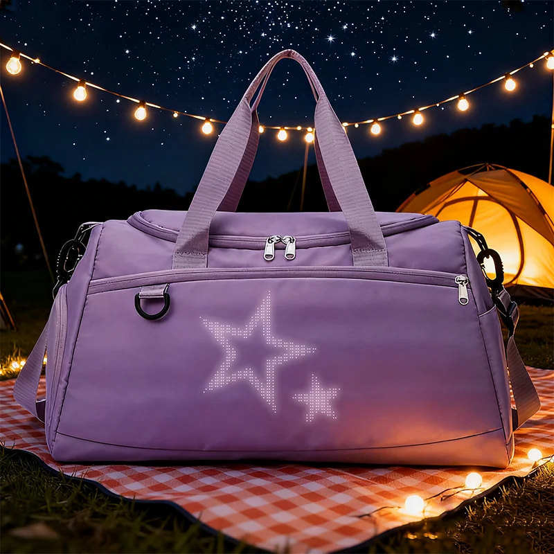 

Trendy Weekender Large Capacity HandBag Waterproof Sports Shoe compartment Shoulder Bag Unisex New Oxford Travel Duffel Bag