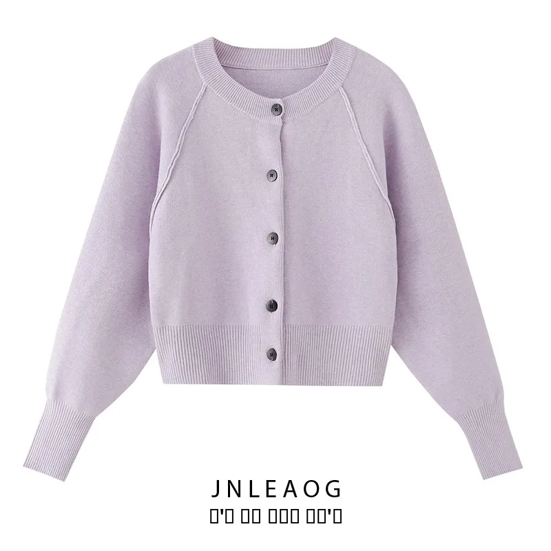 

Faionable Long Sve round Ne Knitted ort Jaet Женский кардиган из полиэфирного волокна, осеннее новое поступление JNLEAOG