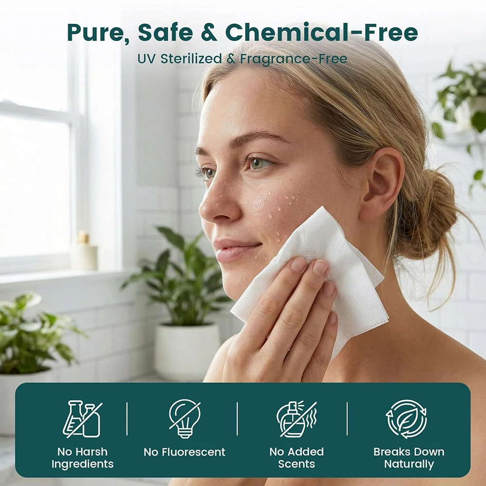 50PCS Cotton Compressed Towels Disposable Face Towels for Face Portable Washcloths for Travel Outdoors Camping Hiking Hotel