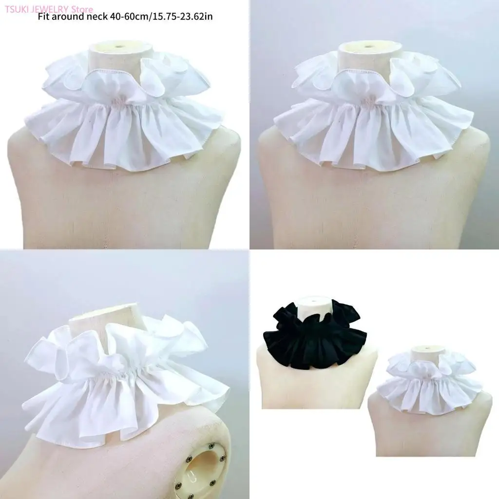 

62KE Detachable Court False Collar Girls Clothes Shawl for Shirt or Dress