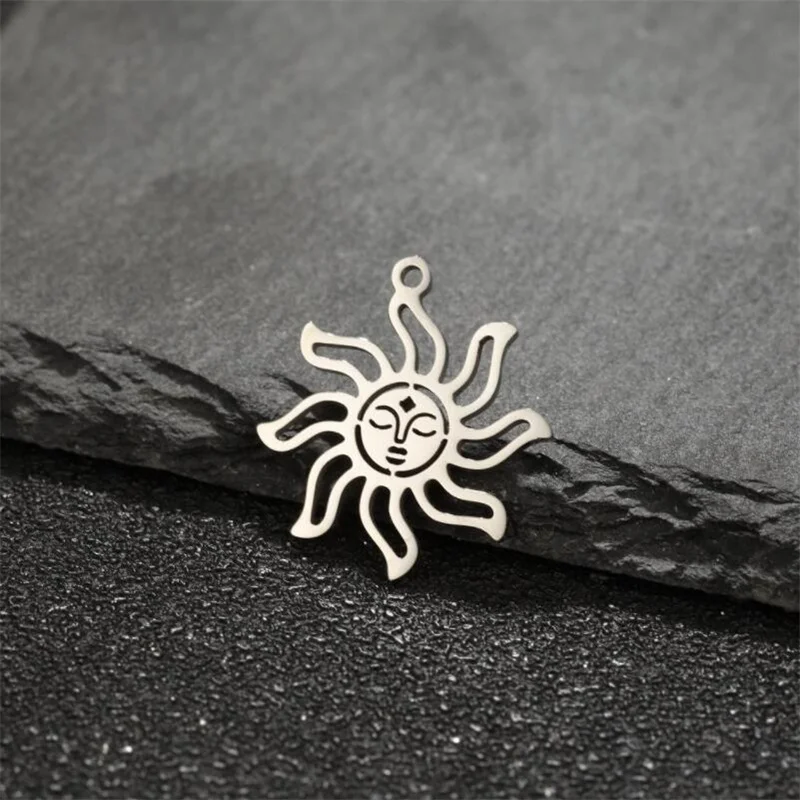 Sun Moon And Star Charm Bracelet Kit Making Supplies Diy Stainless Steel Necklace Pendant Jewelry Creation Trinket Decoration