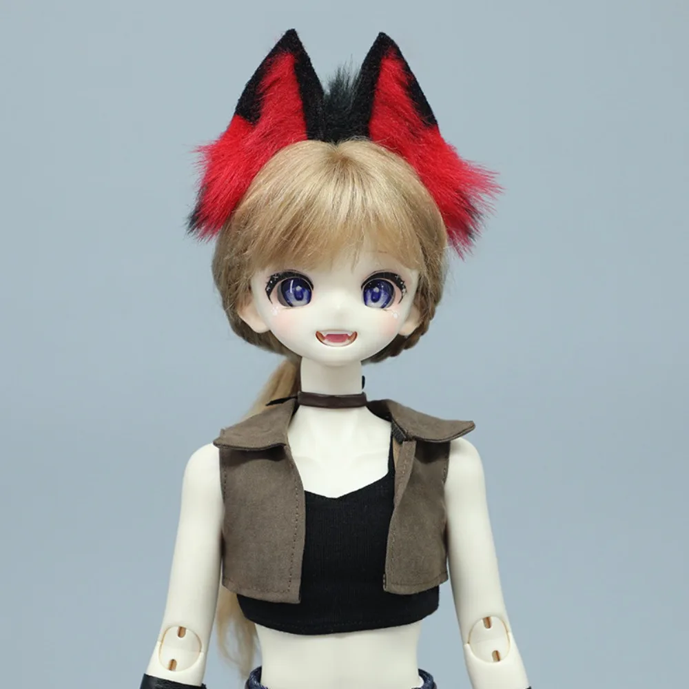 

For 1/3 BJD 1/4 BJD Doll Wolf Ears Animal Headband Dress Up DIY Gift Doll Accessories Sitting Party Game DIY Gift Toys