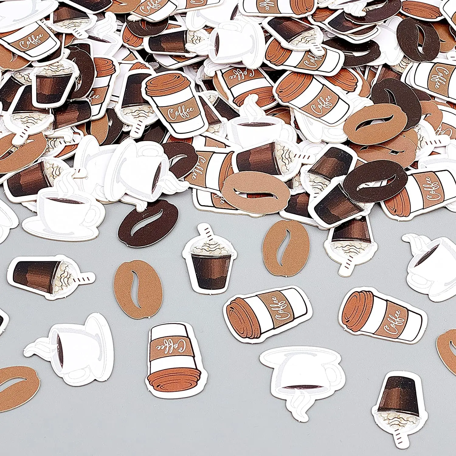 

200pcs Coffee Cup Coffee Bean Confetti Coffee Themed Bridal Shower Baby Shower Coffee Table Decor for Coffee Bar Coffee Lovers