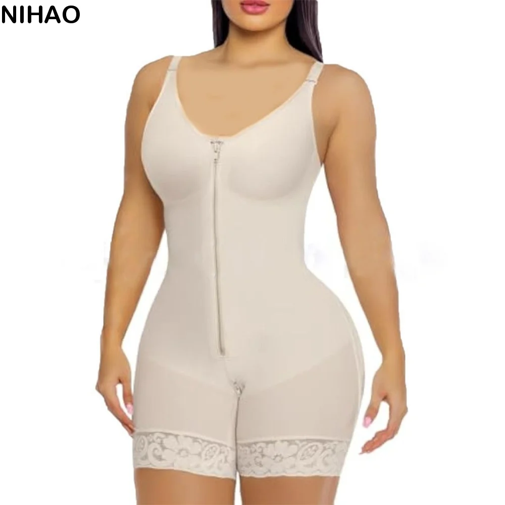 

Elastic Zipper Style Postpartum Body Shaper Underwear Seamless Butt Lifter Bodysuit Push Up Butt Lifting Slimming Shapewear Yoga
