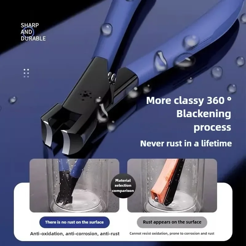 プロ仕様の足の爪切りセット - 特大開口部、簡単にトリミング可能、高品質、人間工学に基づいた、握りやすい、防水、Sup