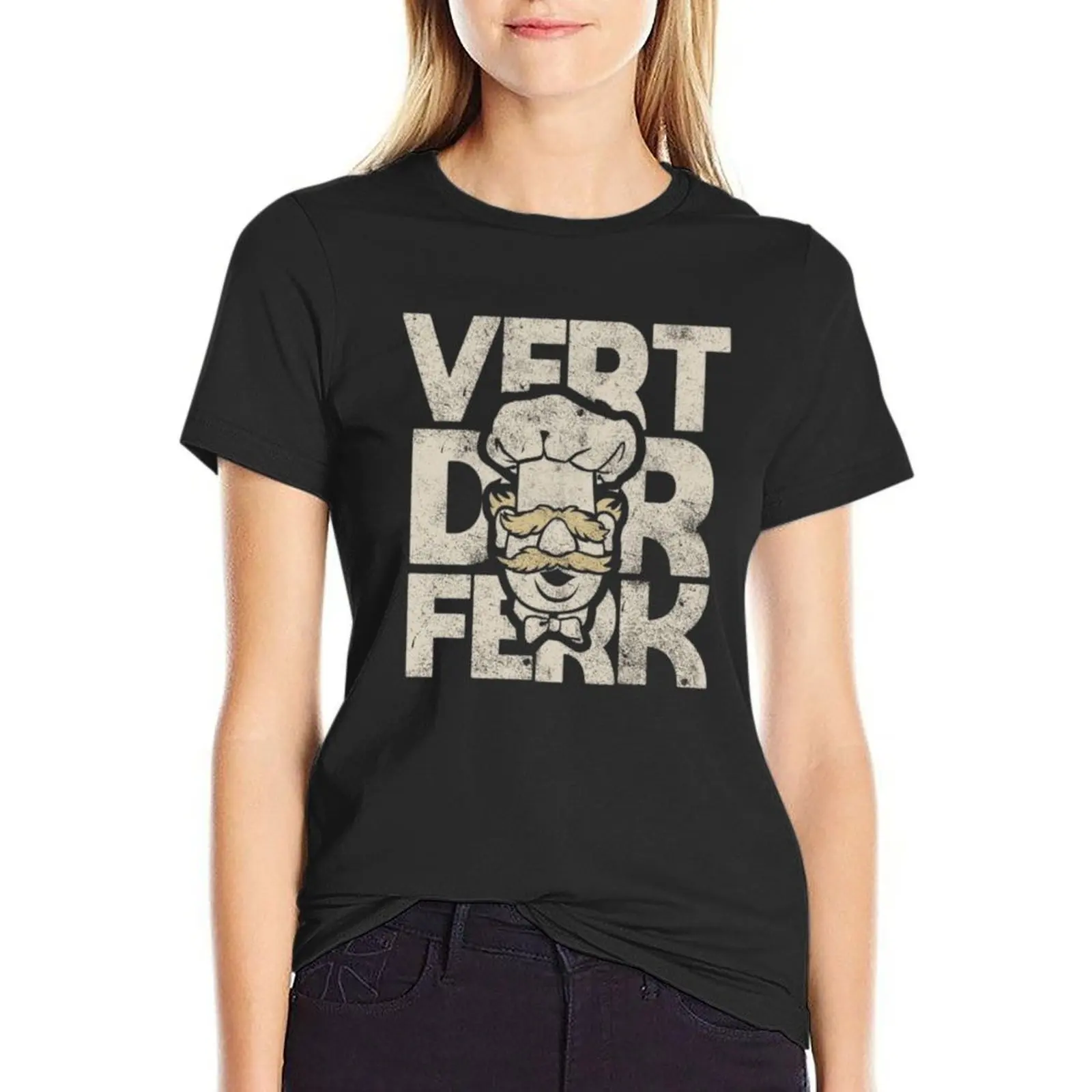 vert der ferk T-Shirt plus size tops animal prinfor vintage clothes T-shirts for Women