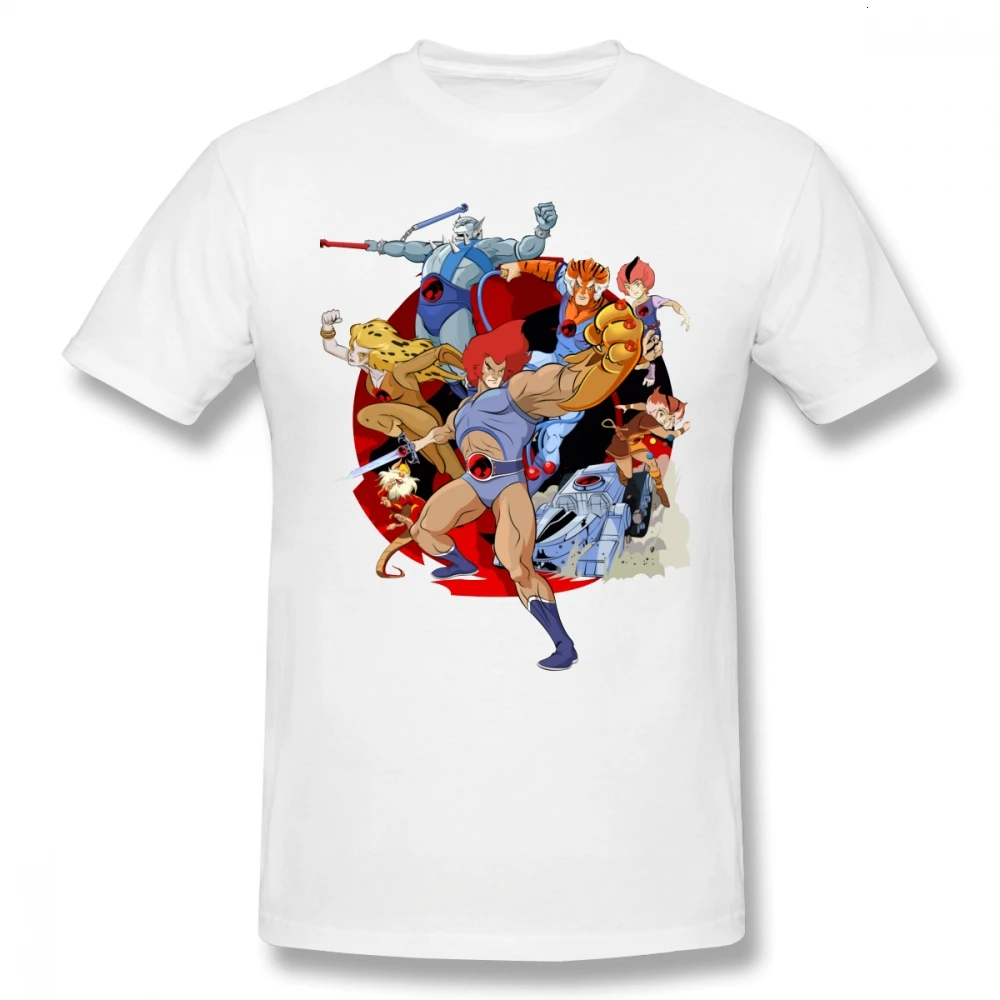 New Thundercats T Shirt Thundercats T-shirt Printed Tshirt Men Awesome Cotton Short Sleeve Basic Tshirt Anime Tees Hip Hop