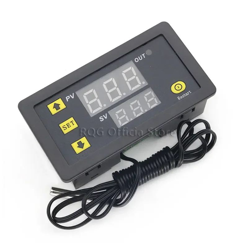 W3230 DC 12V 24V 110V 220V AC Digital Temperature Controller LED Display Thermostat With Heating Cooling Switch NTC Sensor