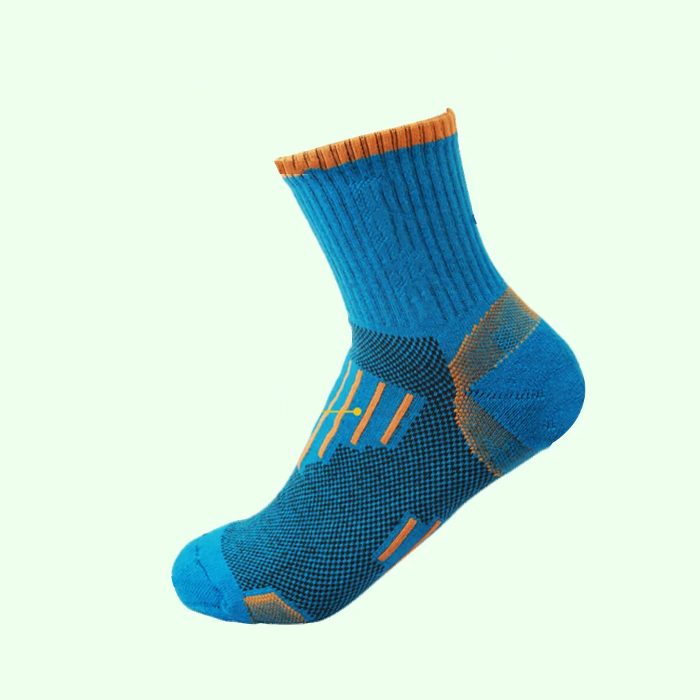 

3Pair Woman Outdoor Socks Moisture Absorption Perspiration Breathable Cool Dry for Sports Hiking Climbing M 35-38 Royalblue