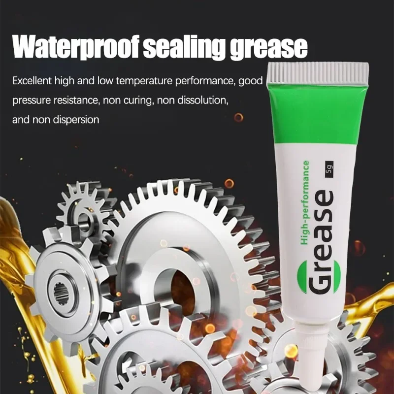 5PCS Car Waterproof Silicone Lubricant Grease Lithium Oil High Voltage Insulating Brake Marine Grease for Spark Plugs Bearing