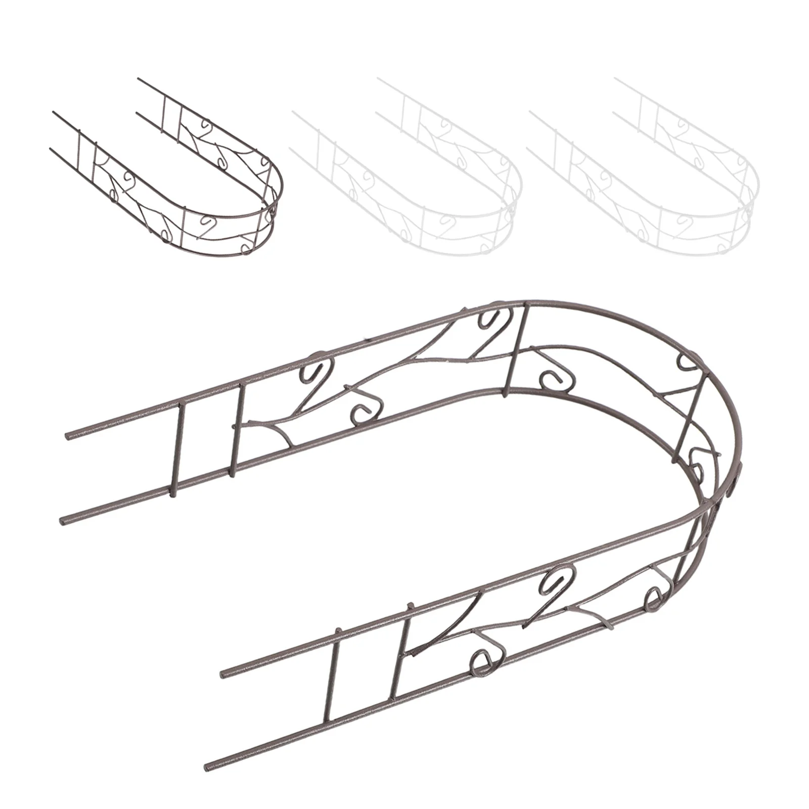 4 قطعة إطار قوس حديدي صغير أبيض مصغر حديقة خرافية الممر في الهواء الطلق المشهد الصغير ملحق ديكور مشهد الزفاف