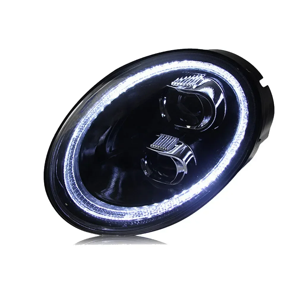 اكسسوارات السيارات لشركة فولكس فاجن بيتل 2006-2012 المصابيح الأمامية جميع LED المصباح DRL رئيس مصباح مع إشارة دوران متتابعة إضاءة السيارات