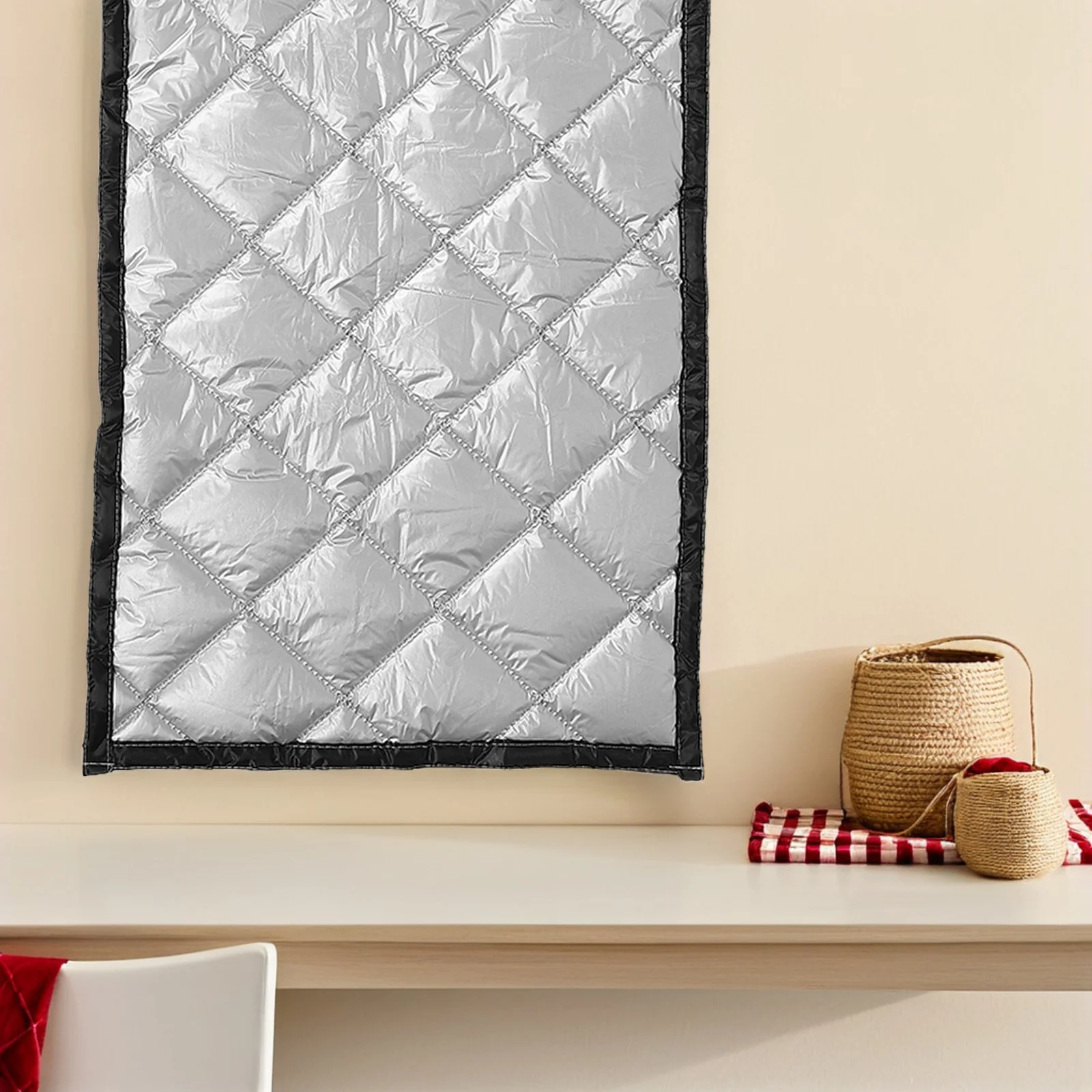 

Soundproof Curtains Door Noise Cancelling Dampening Thickened Cotton Insulation Cover Blackout Thermal for Bedroom