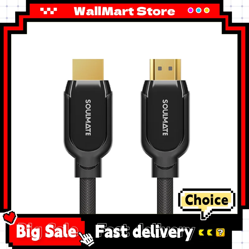 

Soulmate HDMI 2.0 High Speed Cable 4K60hz 3D Video Live Stream Pro Grade Micro to HDMI 3m/5m for Projector Laptop TV Set-Top Box