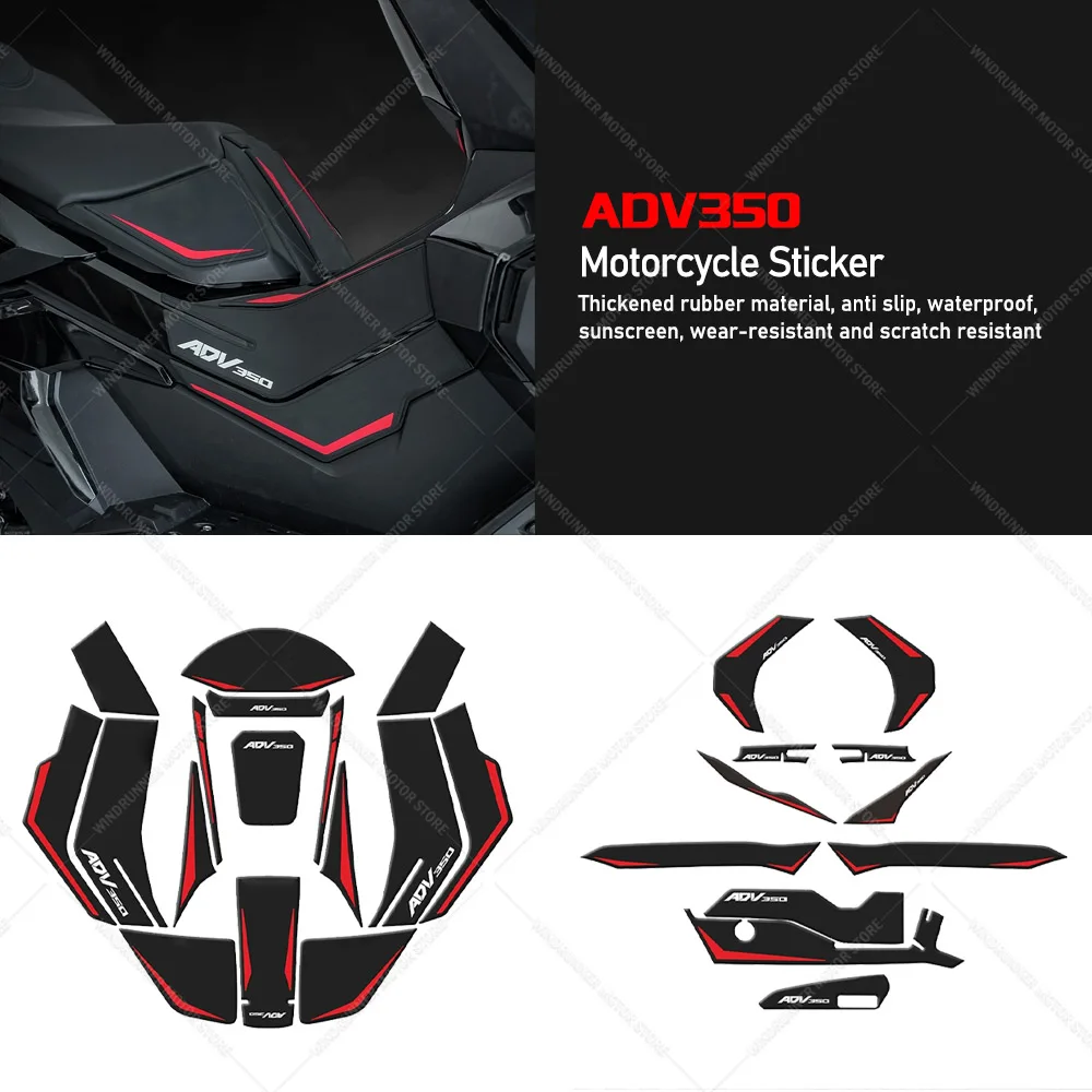

NEW For ADV350 adv350 Motorcycle Accessories Rubber Tank Pad Stickers Kits Protection Thicken Stickers Body Anti Slip Protection