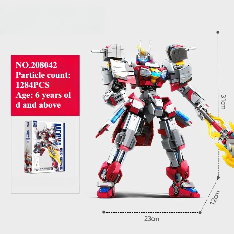 

SEMBO Transforming Mecha сборные строительные блоки, наборы MOC, модель робота, украшения, детские игрушки для мальчиков, подарки