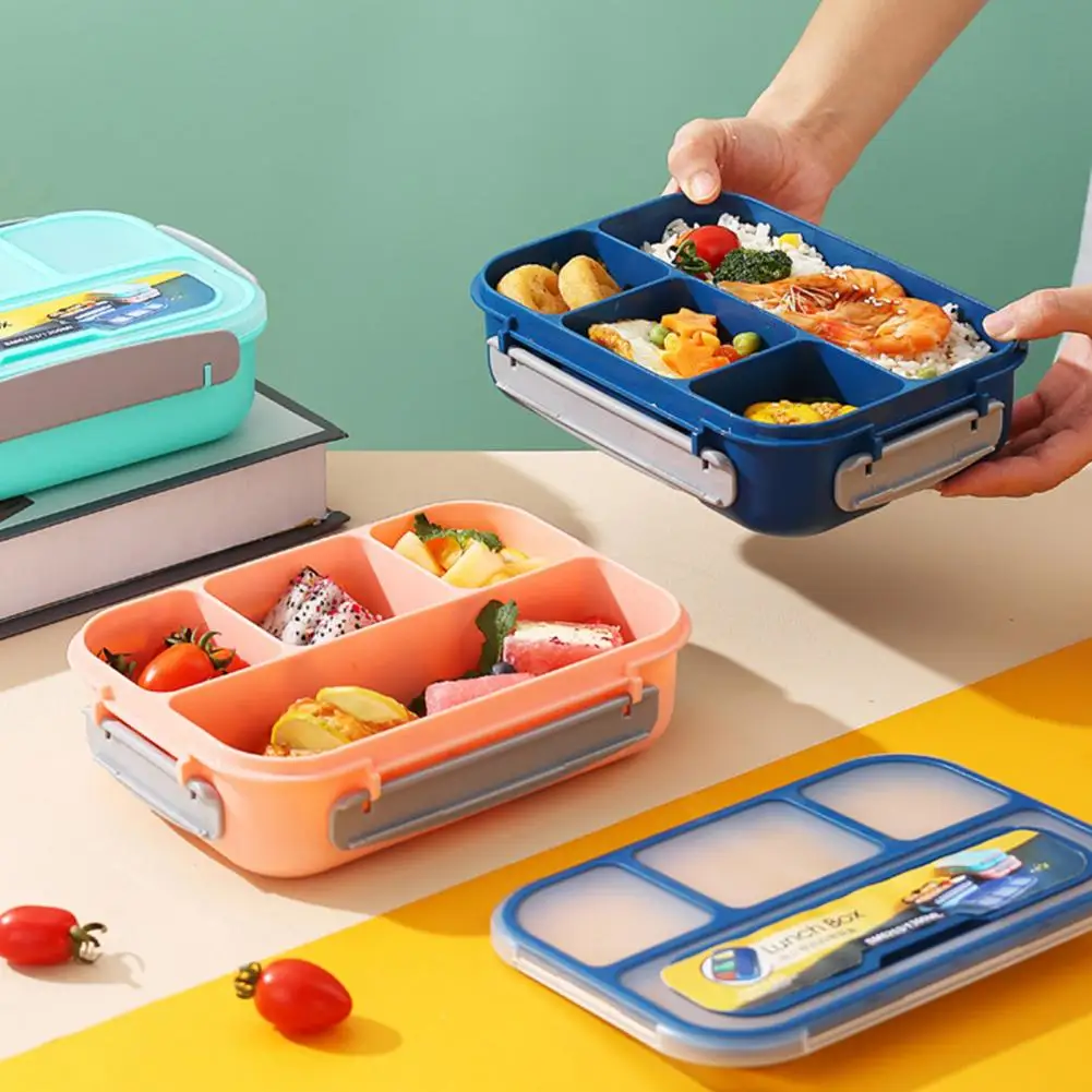 Kids Lunch Box Set with Utensils Leak-proof Bento Lunch Box Set for Ages 3-7 with Silicone Cup Forks Dip for Kids for Activities