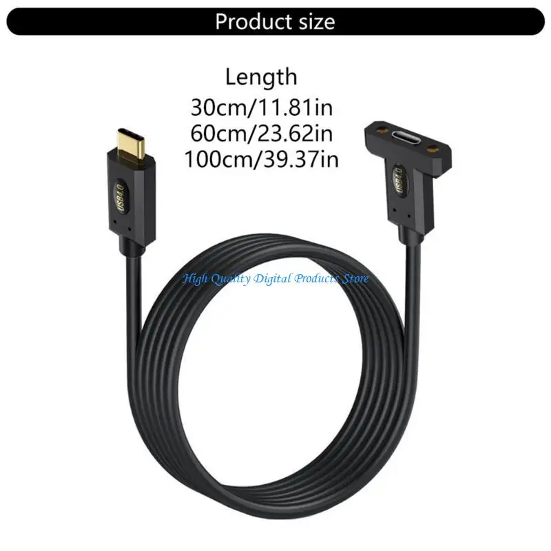 U2JE 90 Grad 240W USB4 -Kabel 40Gbit / s Datenübertragung 8K@60Hz Videoanzeigekabel USB C Datenübertragung Schnelles Ladekabel