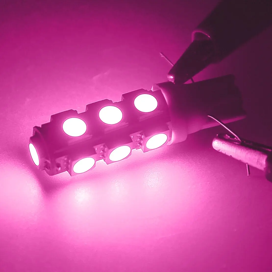 10 Uds. Bombilla LED rosa púrpura T10 5050 W5W 13SMD para RV Camper Car 193 194 921 922 158 160 161 161B 168 168A 912 12V 5W