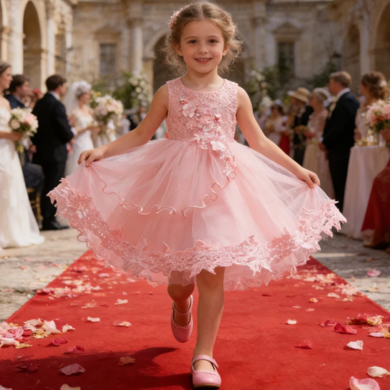 Elegant Baby Dresses For Eid Kids Princess Dress Party  Wedding Baptism Dress Toddler 1st Birthday Party Infant Dress Gown