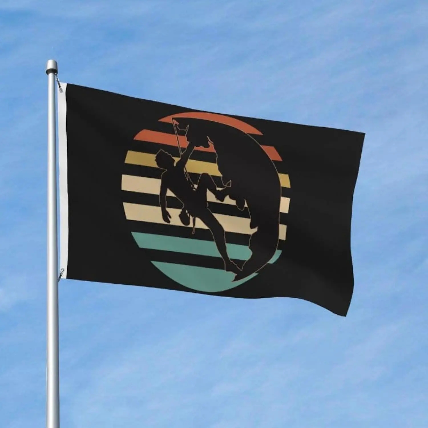 Vintage Rock Climbing Sunset Flag 3x5 Ft And 4x6FT Single-sided Printing Outdoor House Banner