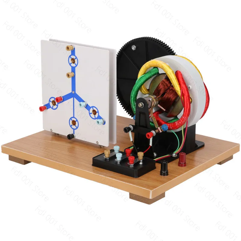 Hand-cranked Three-phase AC DC Generator Electrical High School Motor  Model Middle School Physics and Electromagnetism Teaching