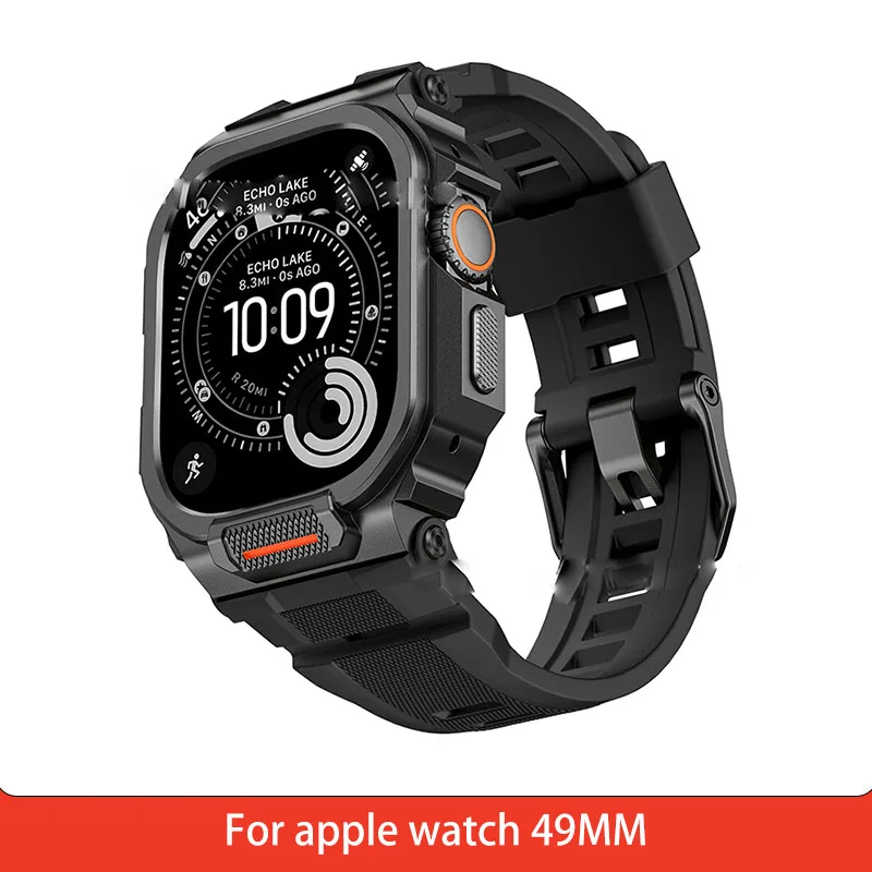 For apple watch 49MM watch strap Replace wristband for iwatch11 Silicone Sports Strap Wristband