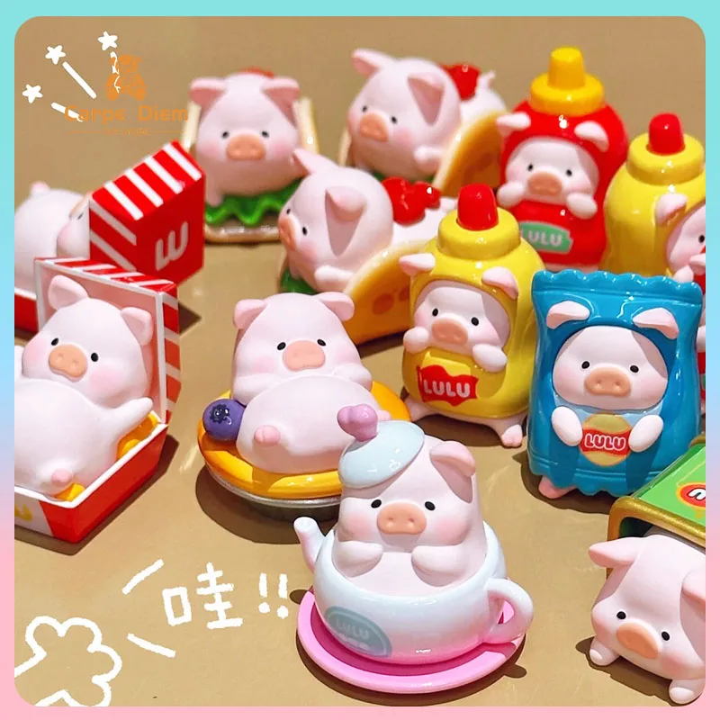 

Lulu The Piggy Blind Boxes Picnic Party Series Mystery Box Interesting Desktop Model Decoration Cute Doll Collections Fidget Toy