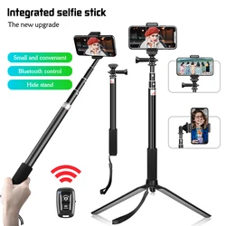 SH 90/150 cm verstelbare selfiestick met draadloze Bluetooth-compatibel en telefoonclip voor smartphone live foto YouTube buiten